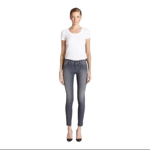 STELLA McCartney Gray Skinny Jeans Ankle Zip  Designer Size 31 - Picture 1 of 14